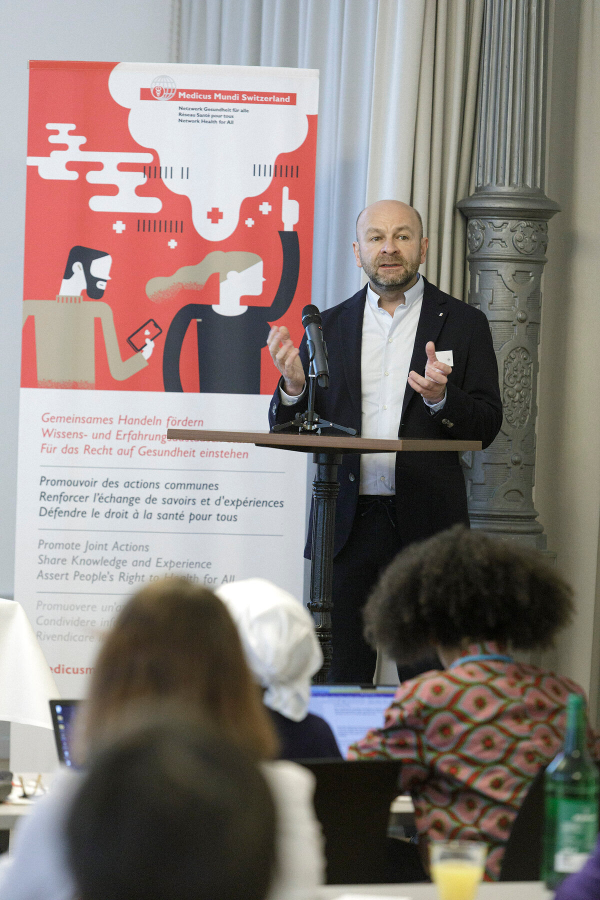 Neil Datta &agrave; notre SRHR Conference 2023. Photo: Daniel Rihs / &copy; Network Medicus Mundi Switzerland