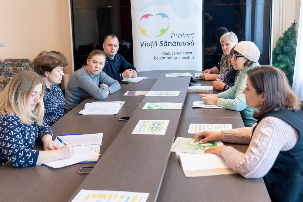 Multidisciplinary team from Ermoclia community, Stefan Voda district have one of the regularely meetings were cases for common intervention are discussed and activities planned. Photo: &copy; Swiss TPH&nbsp;