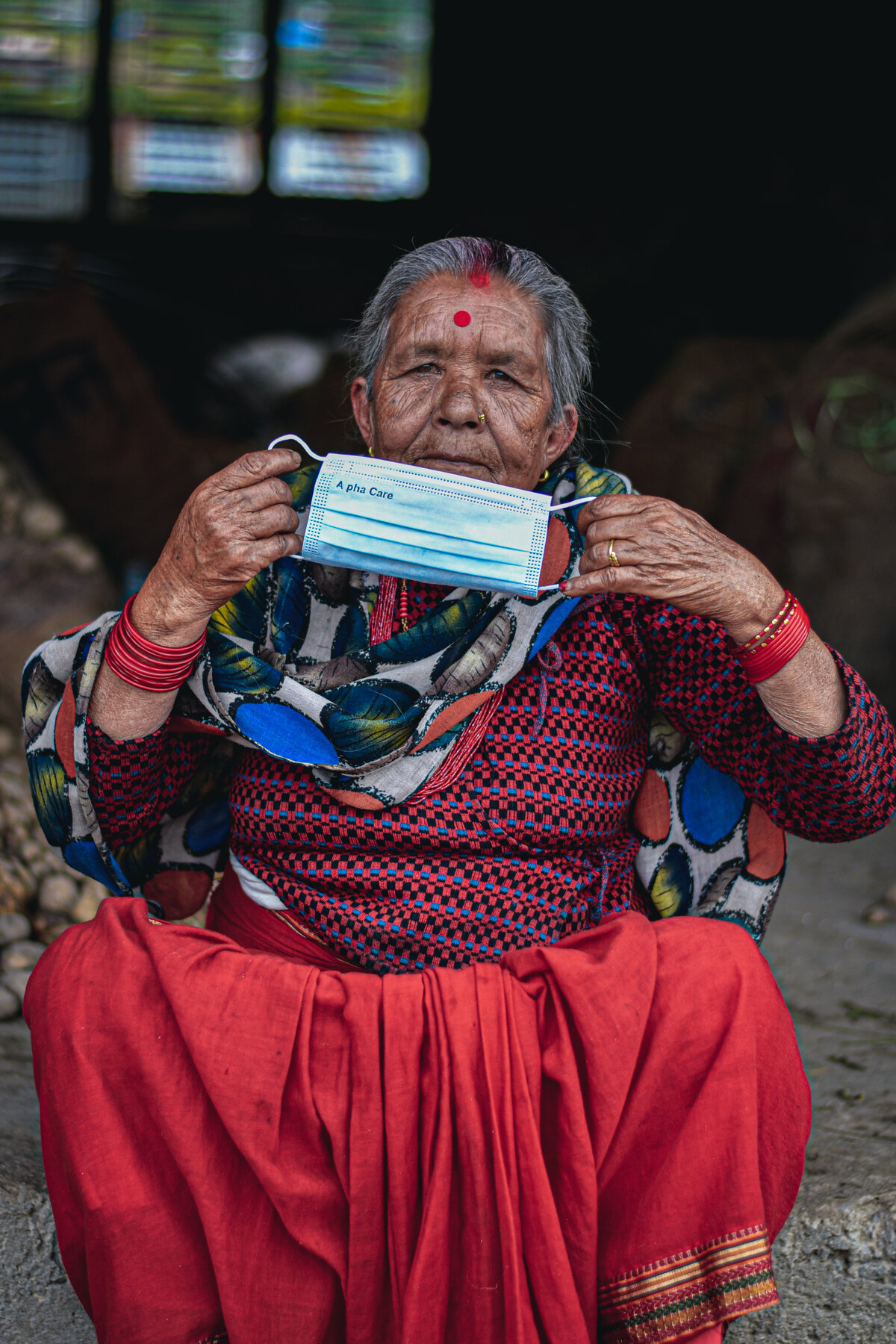 Older woman in Nepal during COVID-19 pandemic. Photo: &copy; Ageing Nepal<br>