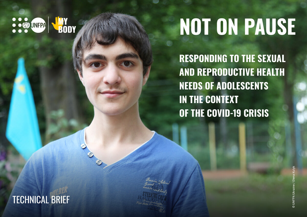 Titelbild des Technical Brief "Not on pause: Responding to the sexual reproductive health services of adolescents in the context of the COVID-19 crisis", herausgegeben von WHO und UNFPA. Foto: &copy; UNFPA