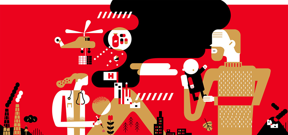 Illustrationen: Jamie Aspinall, Basel (&copy; Medicus Mundi Schweiz)
