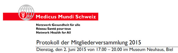 Protokoll der Mitgliederversammlung vom 2. Juni 2015