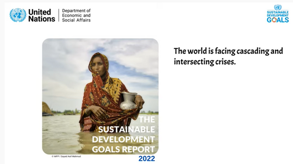 Convergence of conflicts, COVID and climate crises, jeopardize global goals