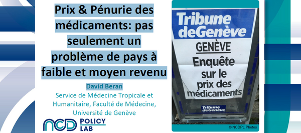 David Beran: Prix & Pénurie des médicaments: pas seulement un problème de pays à faible et moyen revenu