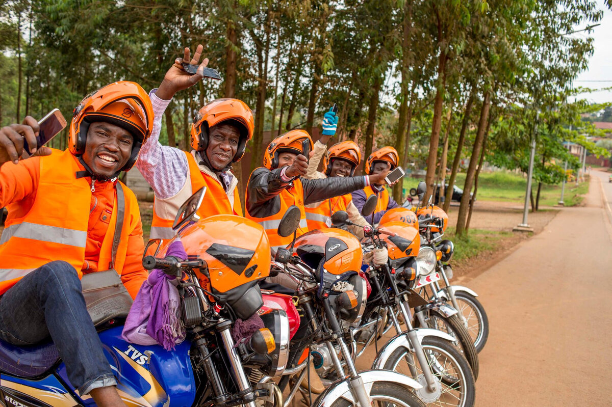 Boda Boda in Uganda deliver condoms, pregnancy tests or similar items ordered via app directly to people's homes during the pandemic. Photo: &copy; SafeBoda, Uganda