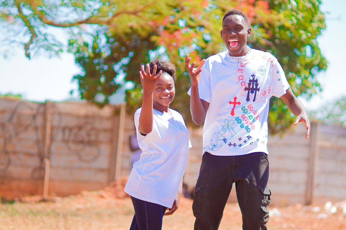 Two dynamic peer educators passionate about connecting their peers to the support they need. Photo: &copy; Winston Musorowembudzi