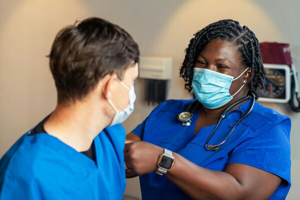 ‘I can’t just leave them’: Kenya’s health workers carry on without pay