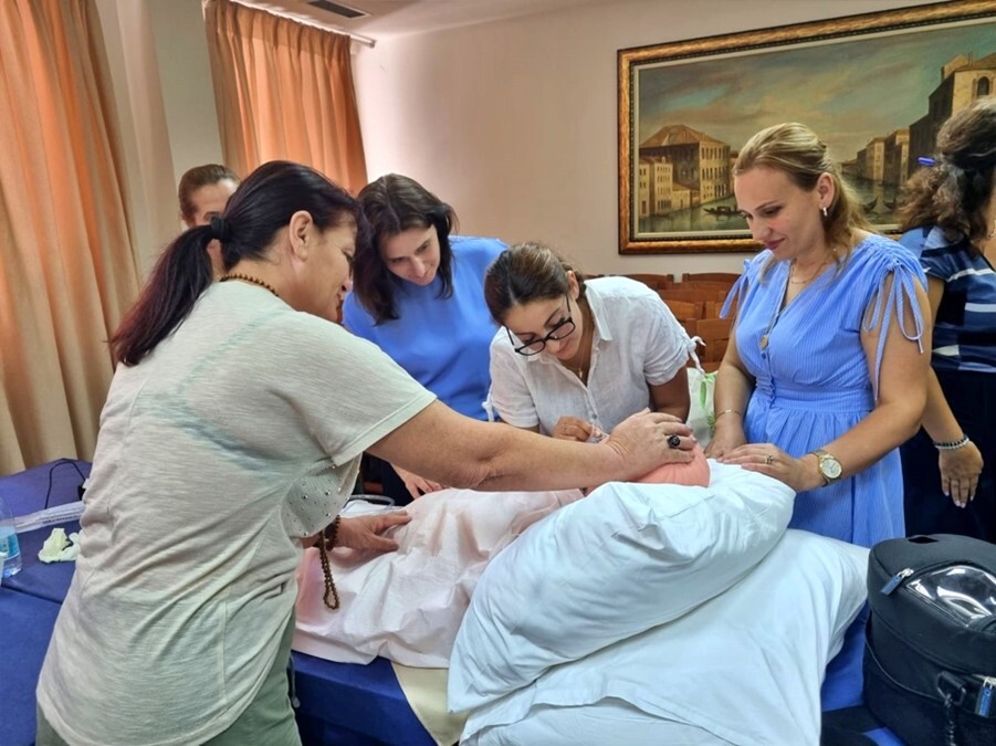 Training provided by HAP on standard and advanced nursing procedures, Municipality of Lezh&euml;, October 2024. Photo: &copy; HAP&nbsp;