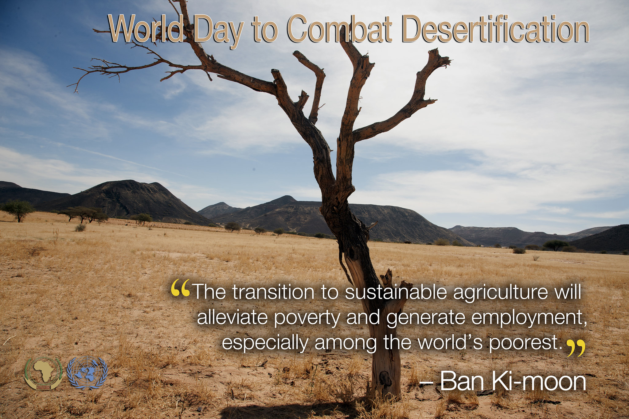 Lors de la Journ&eacute;e mondiale de lutte contre la d&eacute;sertification et la s&eacute;cheresse, l&rsquo;ancien Secr&eacute;taire g&eacute;n&eacute;ral des Nations unies, Ban Ki-moon, a appel&eacute; tous les acteurs &agrave; agir. Photographie de paysage d'une zone semi-d&eacute;sertique &agrave; Malha, au nord du Darfour. Photo by Mohamad Almahady, UNAMID/flickr, CC BY-NC-ND 2.0<br>