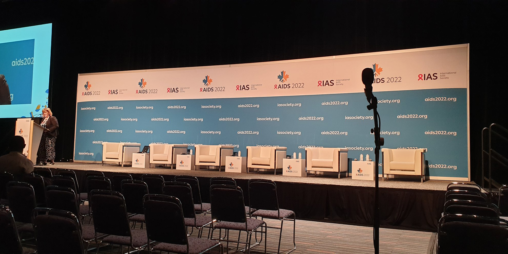 #AIDS2022: r&eacute;union sur le th&egrave;me de la stigmatisation li&eacute;e au VIH en milieu clinique. Tous les participants &agrave; la discussion se sont vu refuser l&rsquo;entr&eacute;e sur le territoire canadien. Photo : capture d&rsquo;&eacute;cran AIDS 2022, virtuel<br>
